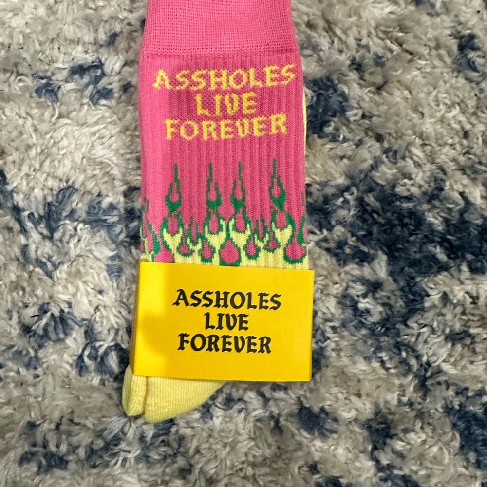 ALF Pink and Yellow Graphic Socks